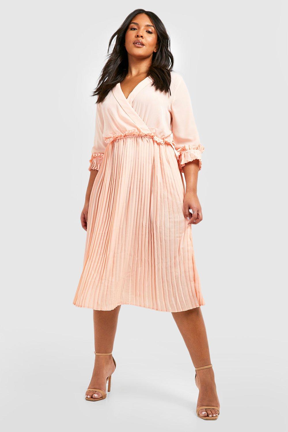 Blush shop dress boohoo