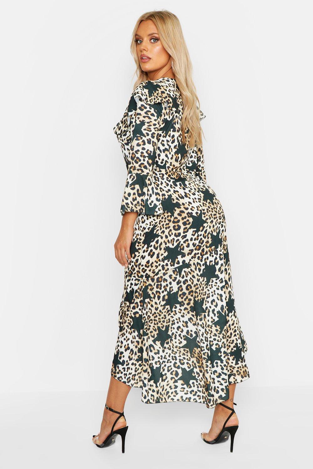 Boohoo leopard shop star dress