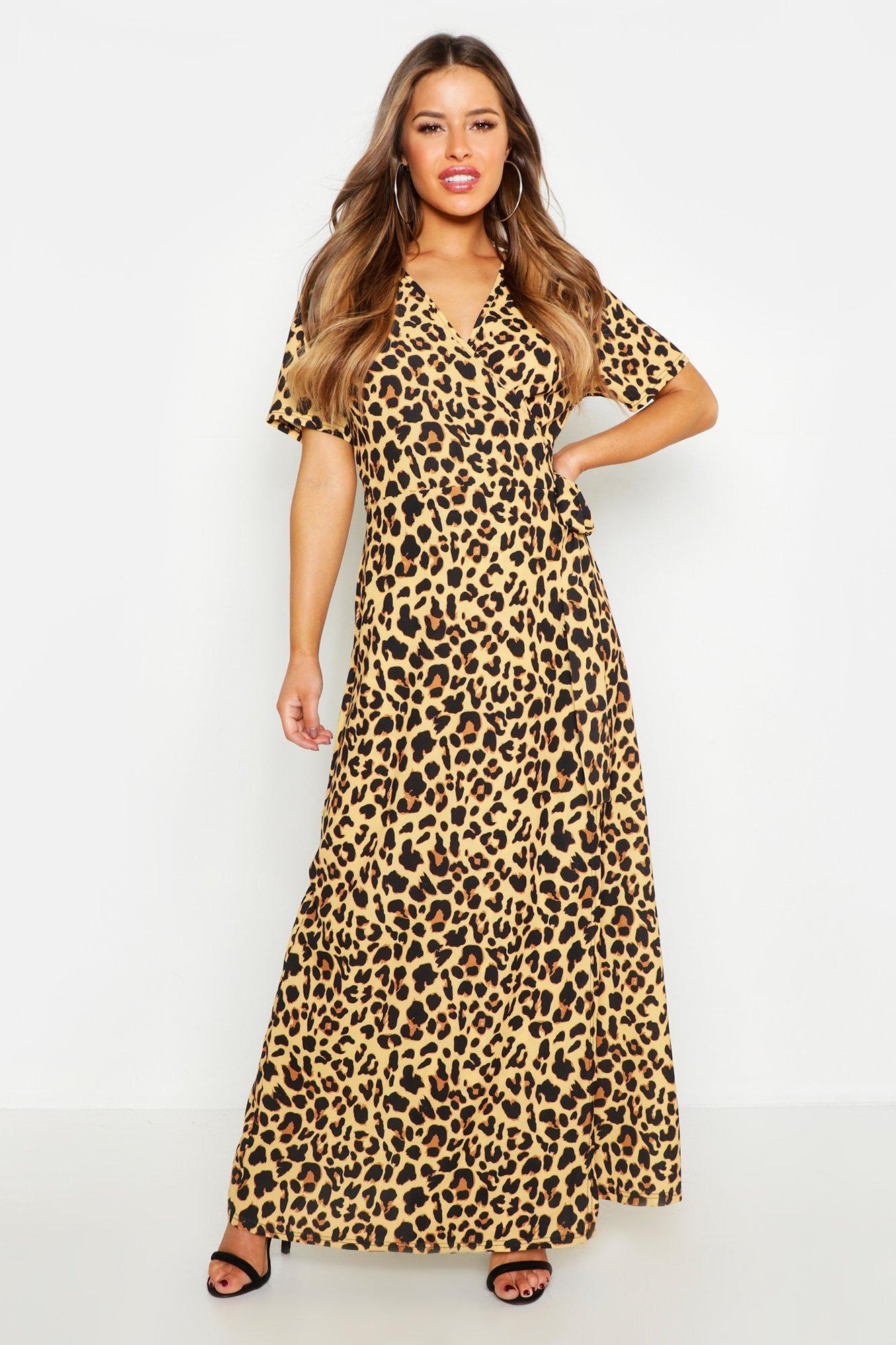 petite leopard print maxi dress