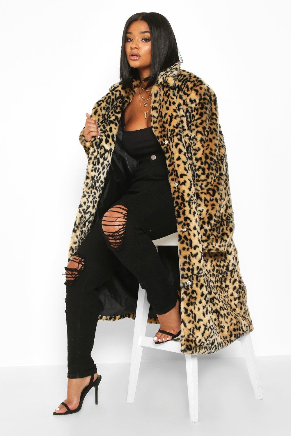 boohoo Plus Size Oversized Faux Fur Jacket