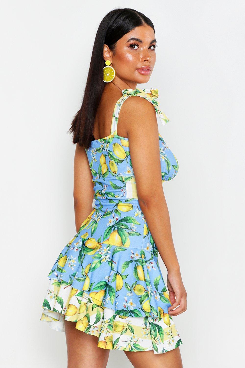 Lemon hot sale dress boohoo