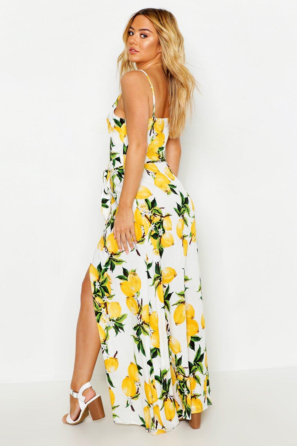 lemon print dress uk