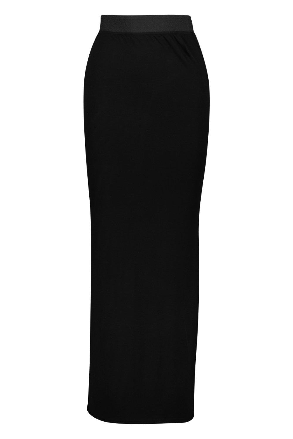 black jersey maxi skirt petite