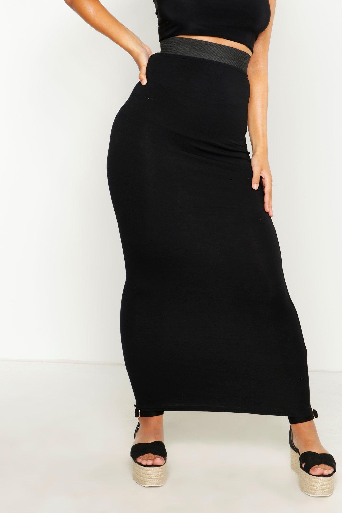 petite jersey maxi skirt