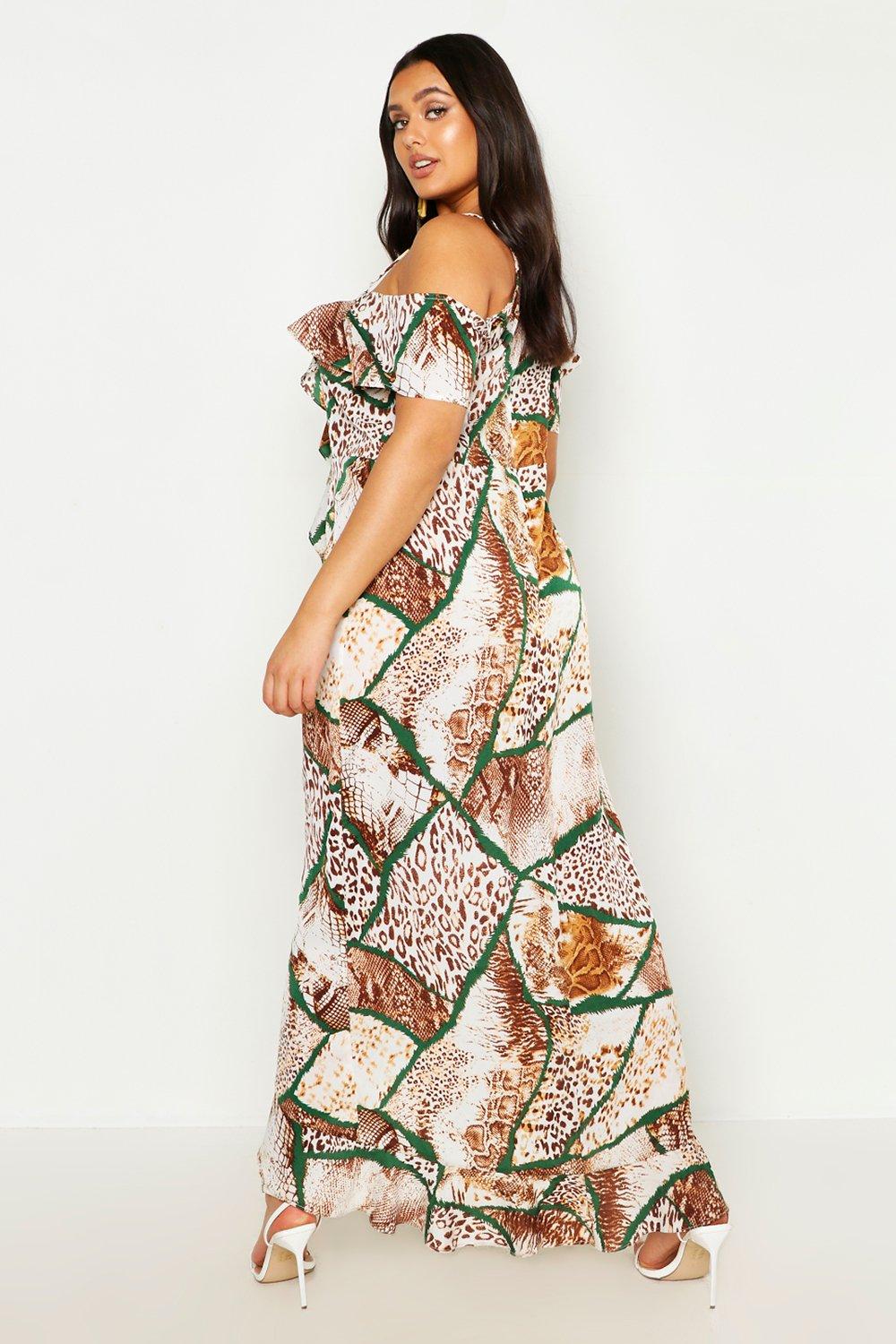 Snakeskin off the shoulder on sale dress