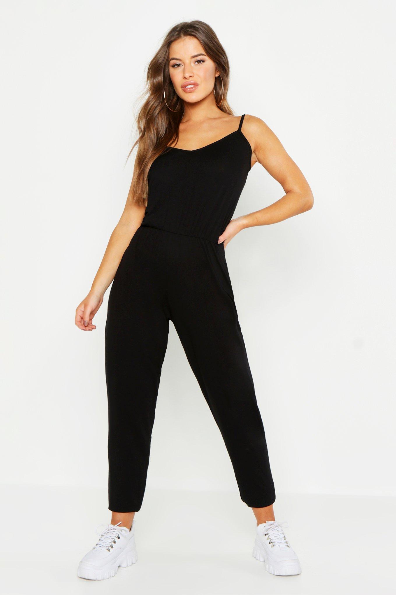 black strap jumpsuit