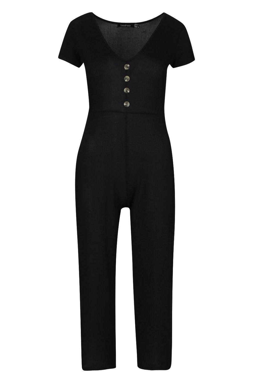 Black culotte jumpsuit petite online