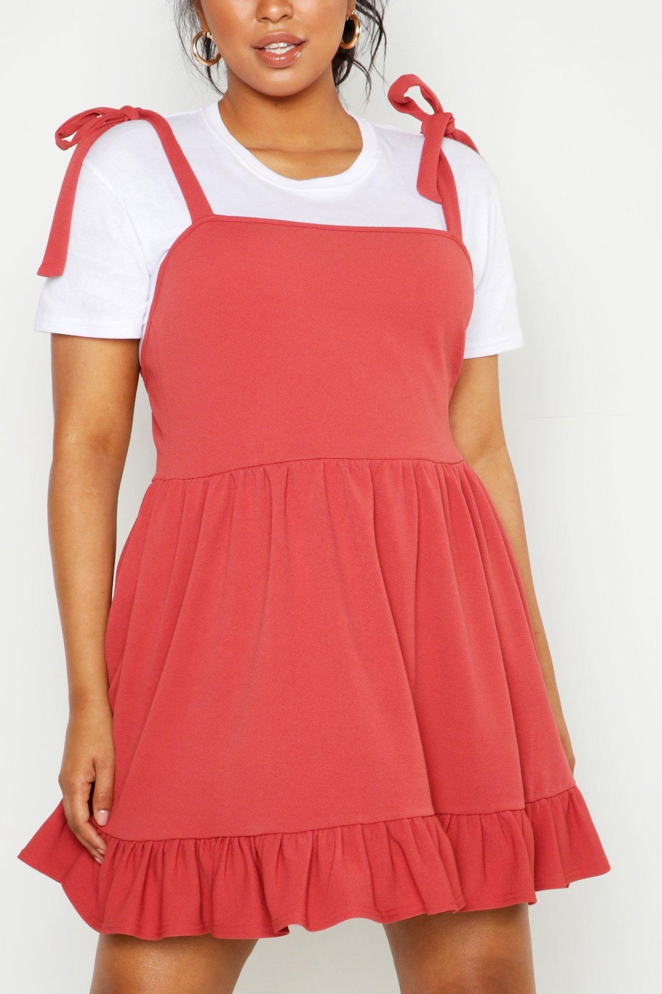 Skater pinafore dress plus size top
