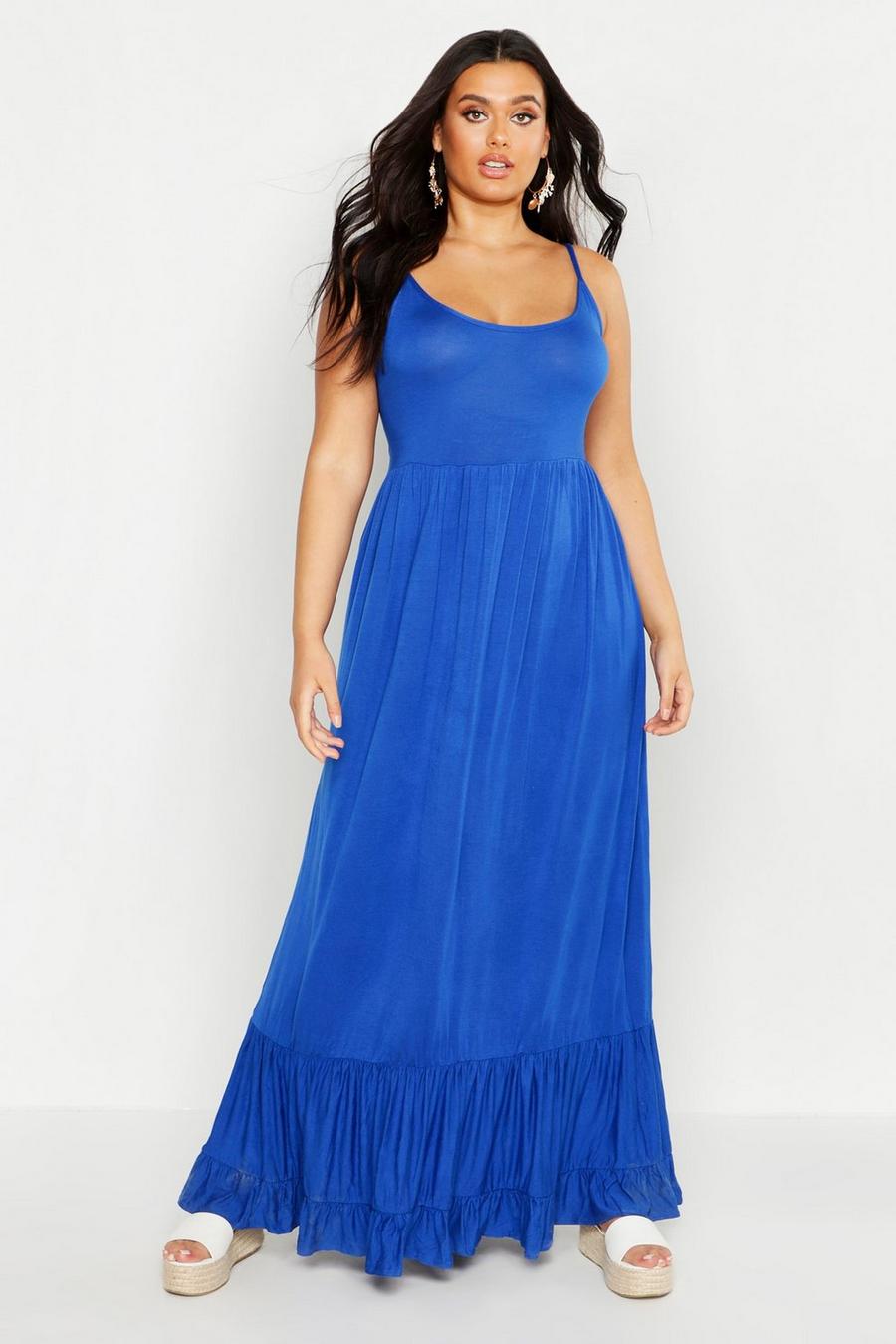 Plus Tiered Strappy Maxi Dress image number 1