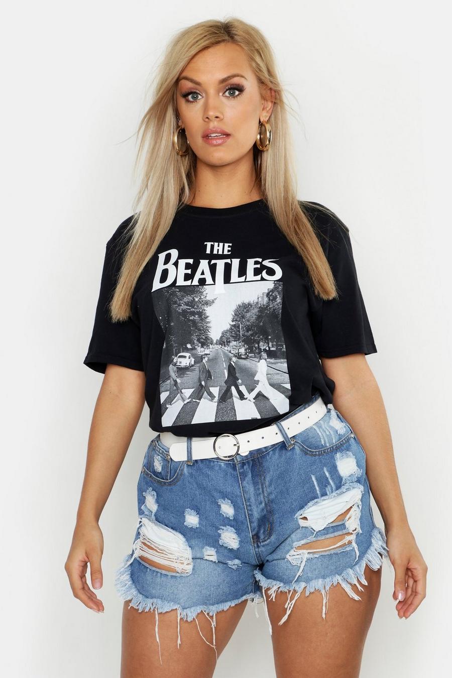 Plus Beatles-T-Shirt, Schwarz image number 1
