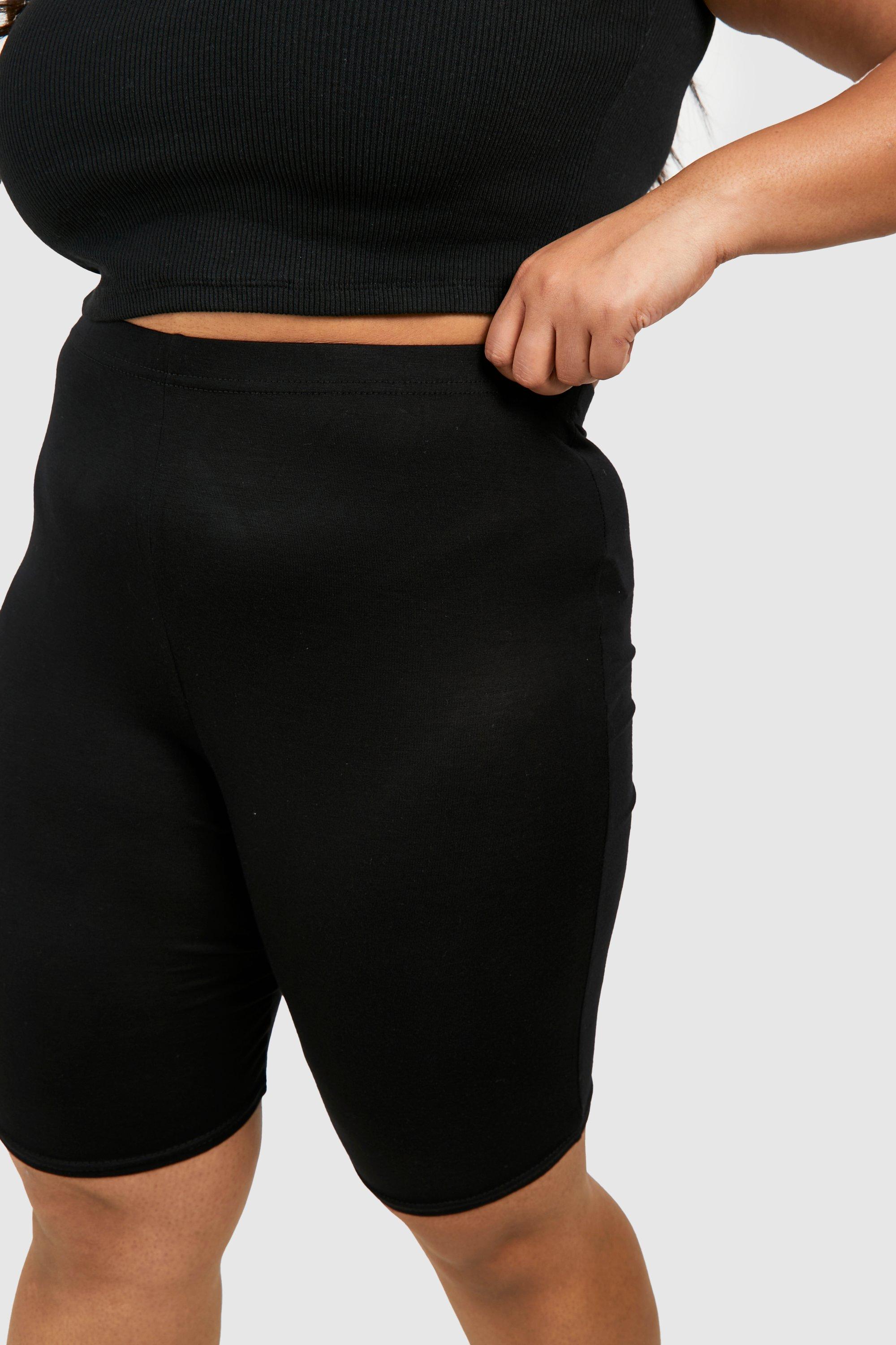 Plus Basic Jersey Knit Longline Biker Shorts