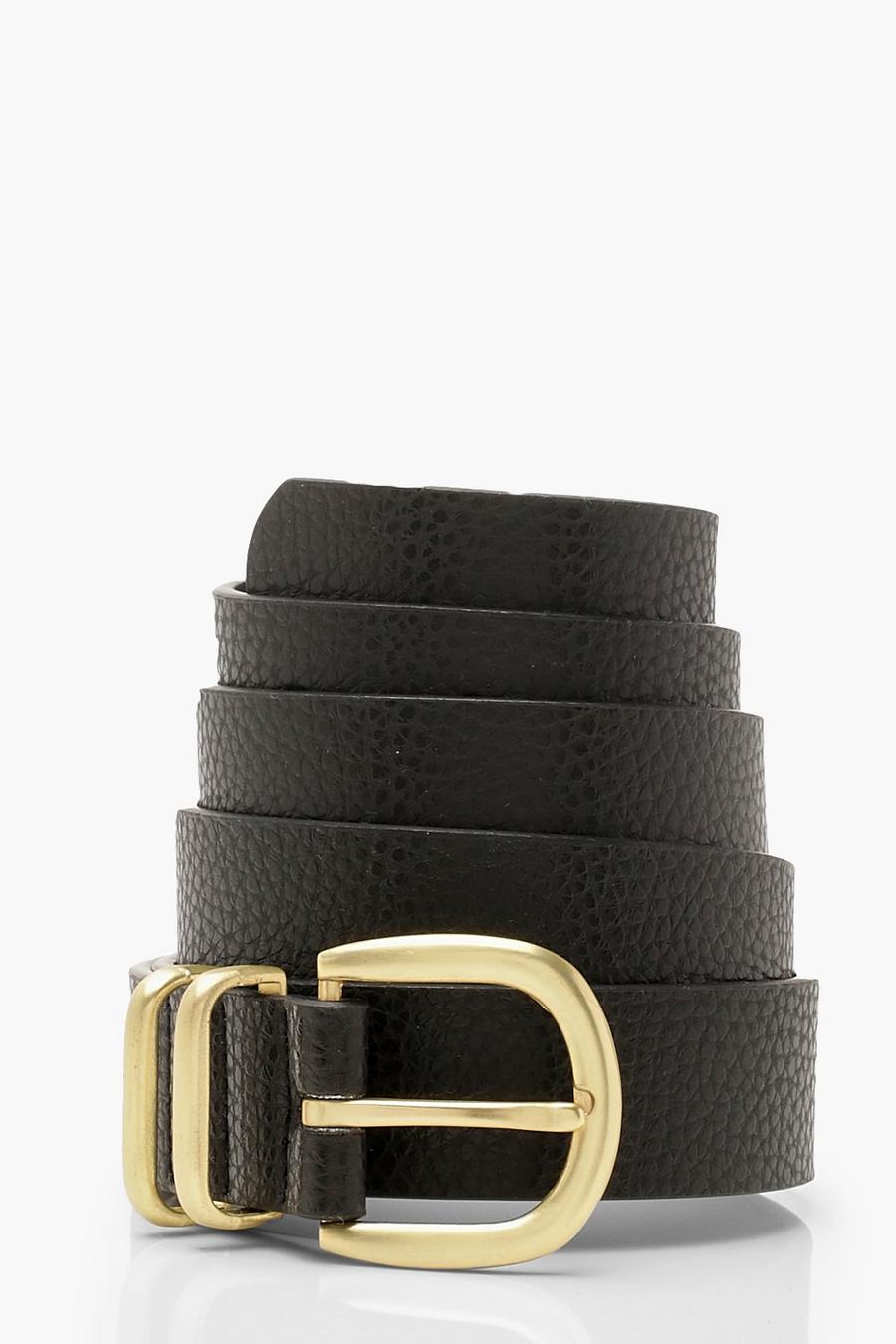 Cinturón en la cintura con hebilla dorada - Plus image number 1