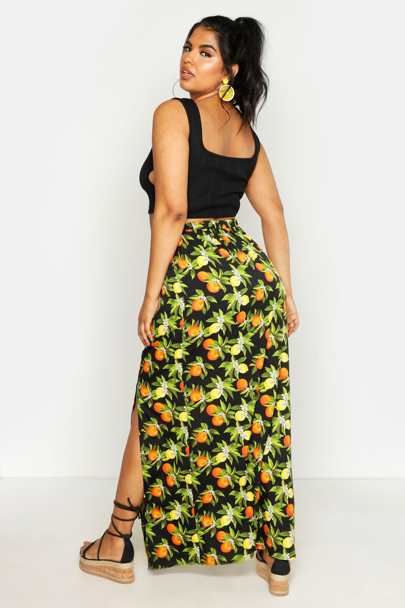 lemon maxi skirt