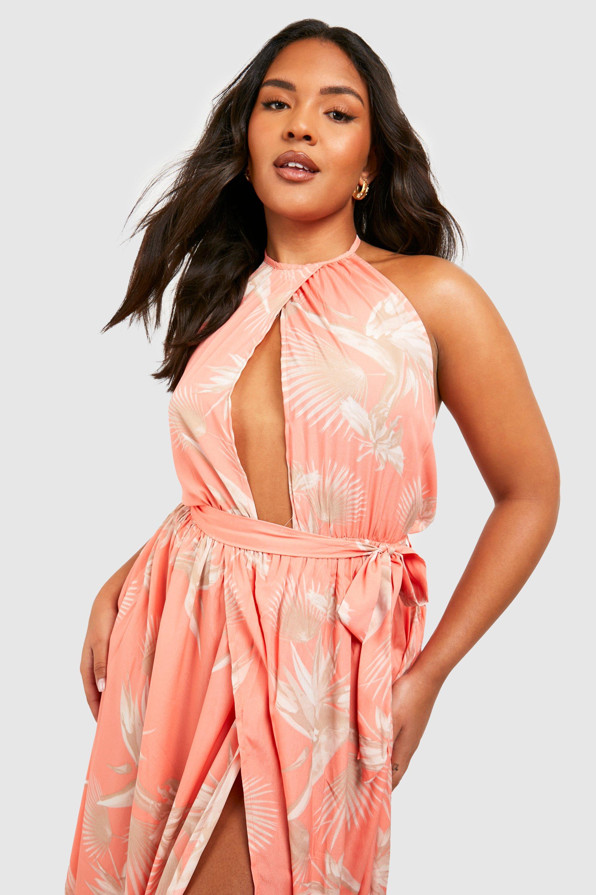 Robe corail grande taille sales