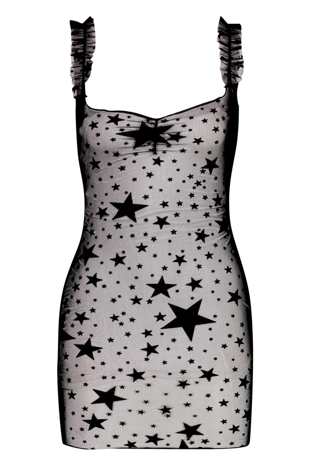 boohoo mesh star dress