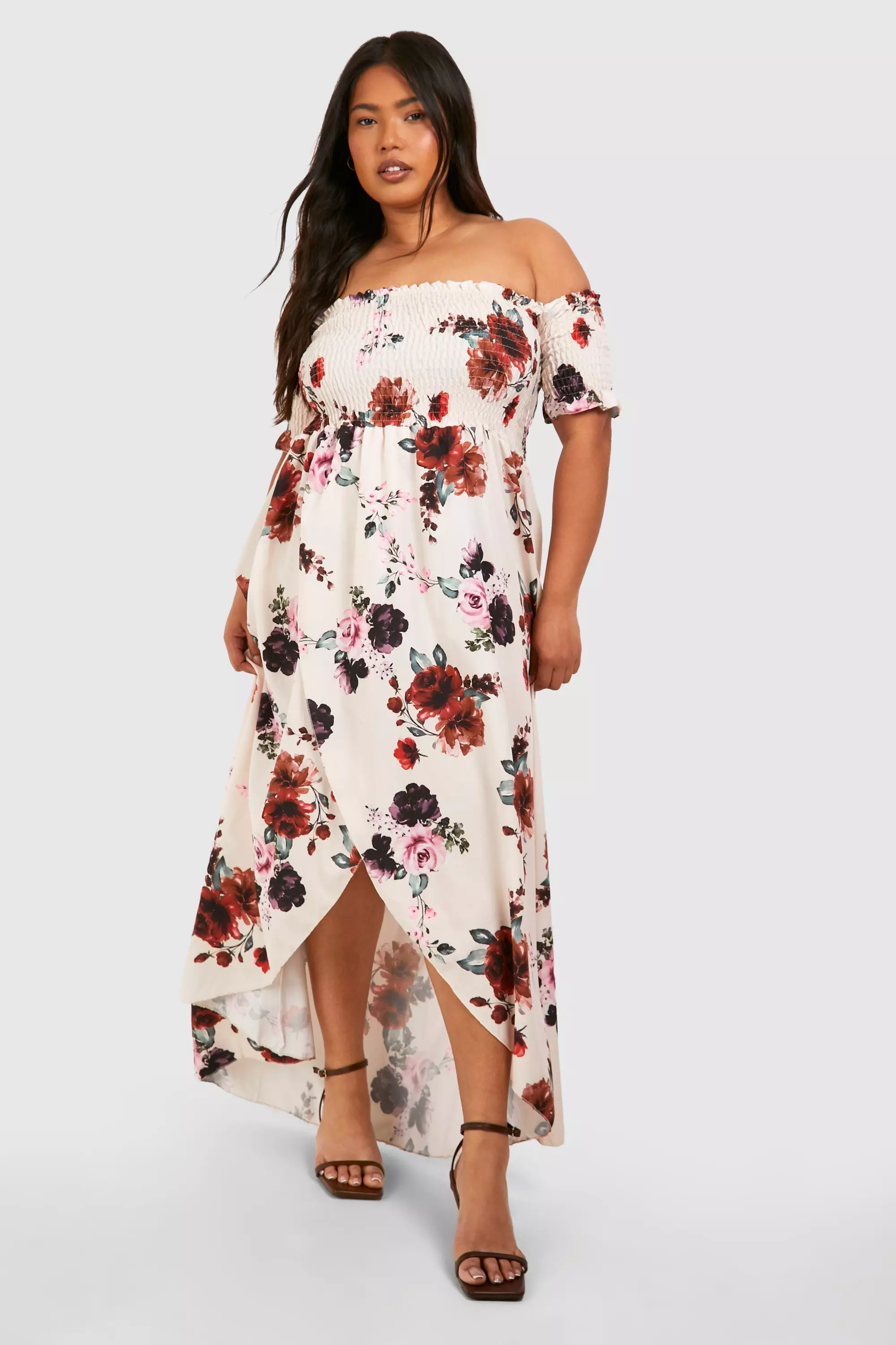 Plus floral 2025 maxi dress