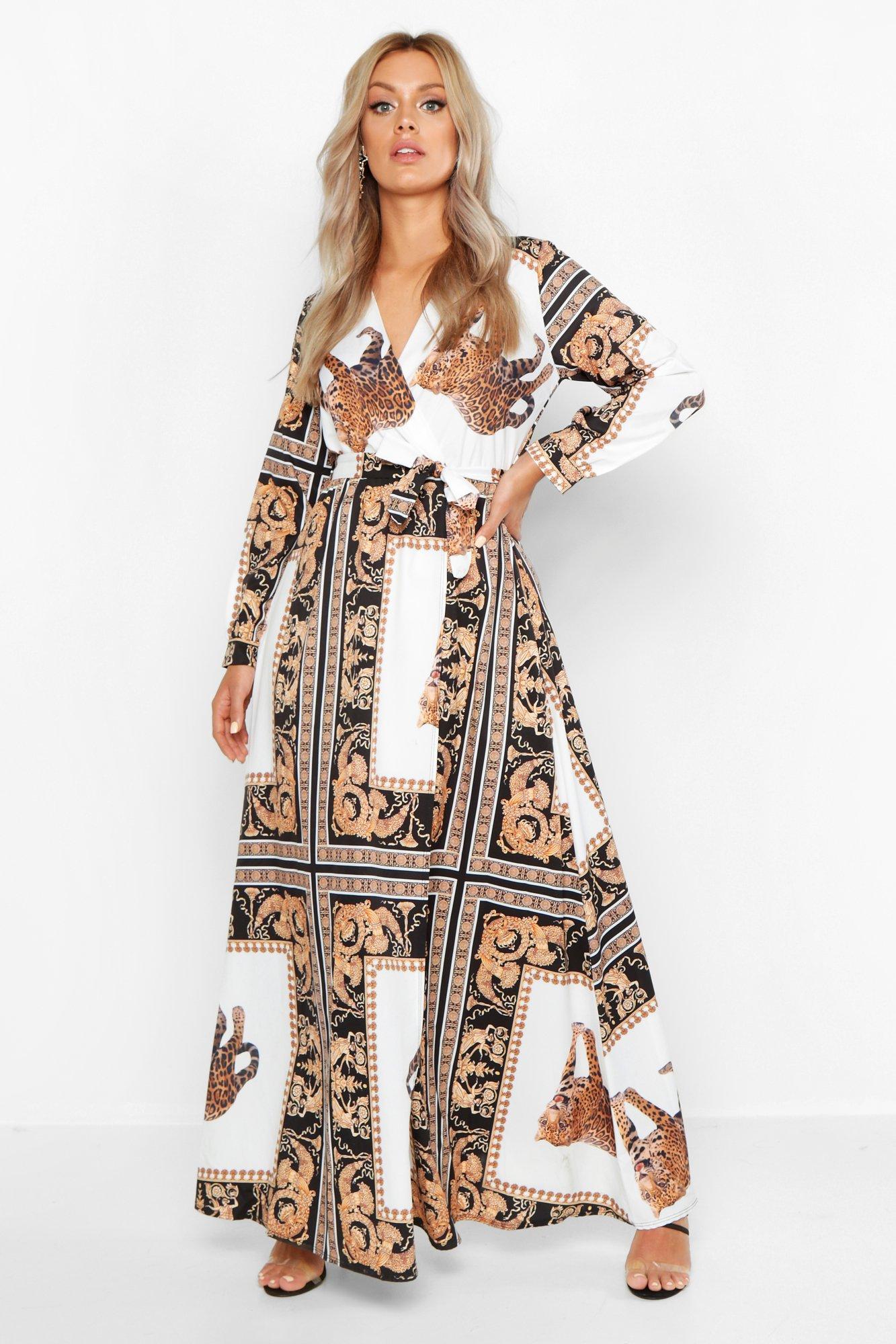 boohoo chain print dress