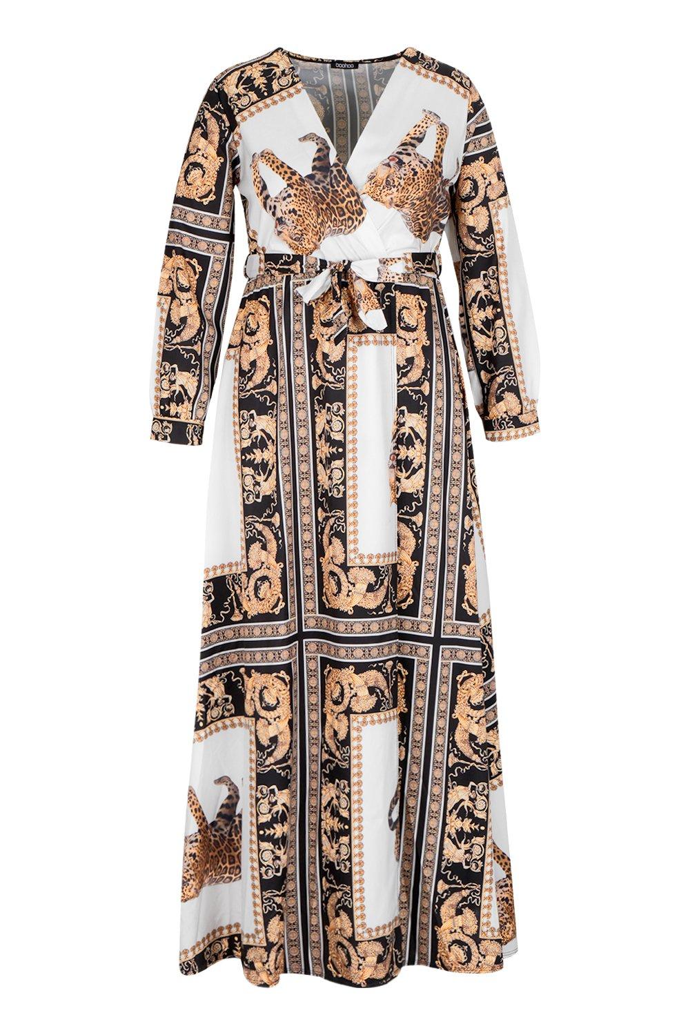 Boohoo chain print store dress