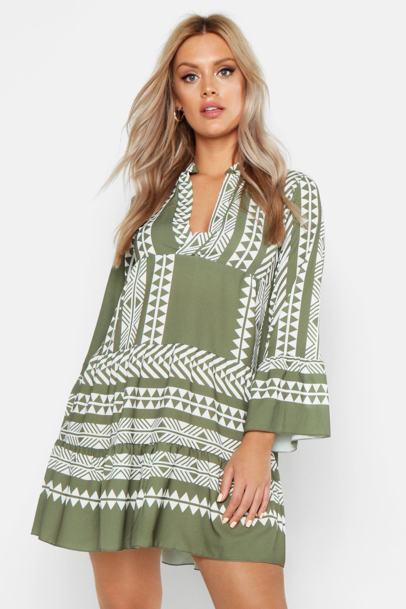 boohoo aztec dress