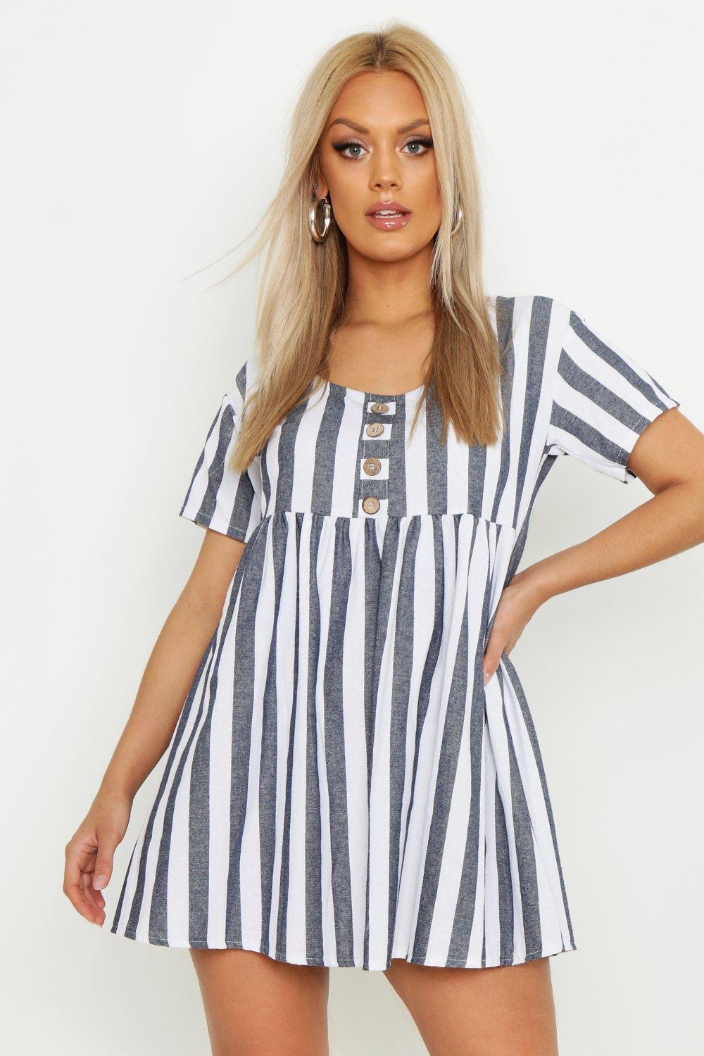 boohoo striped dress