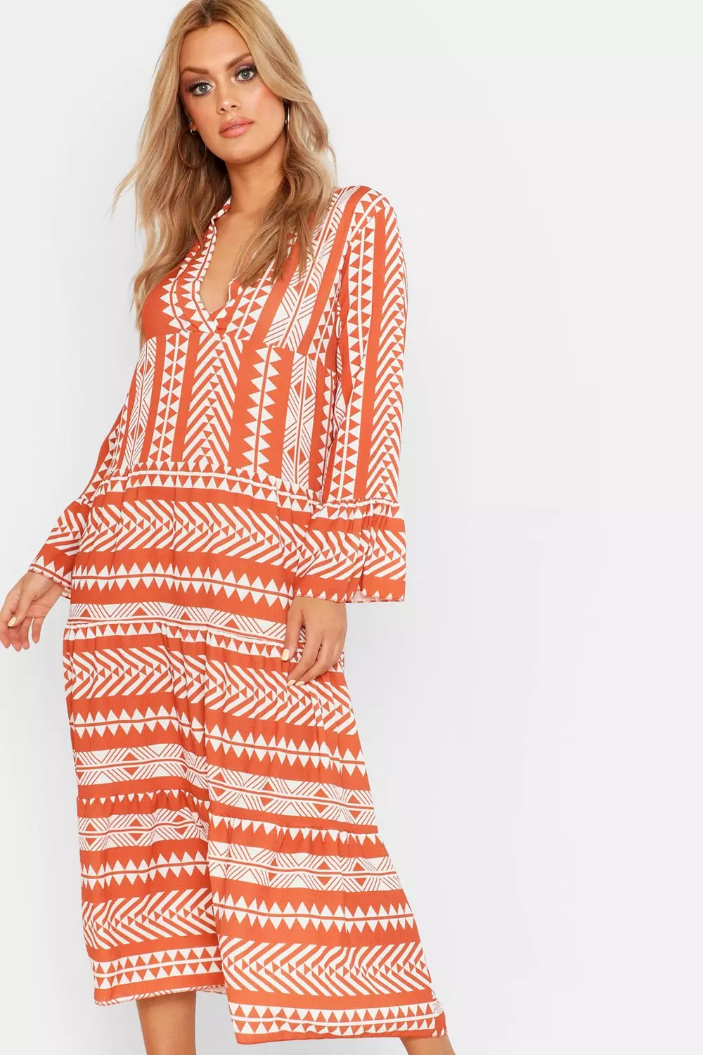 Boohoo best sale aztec dress