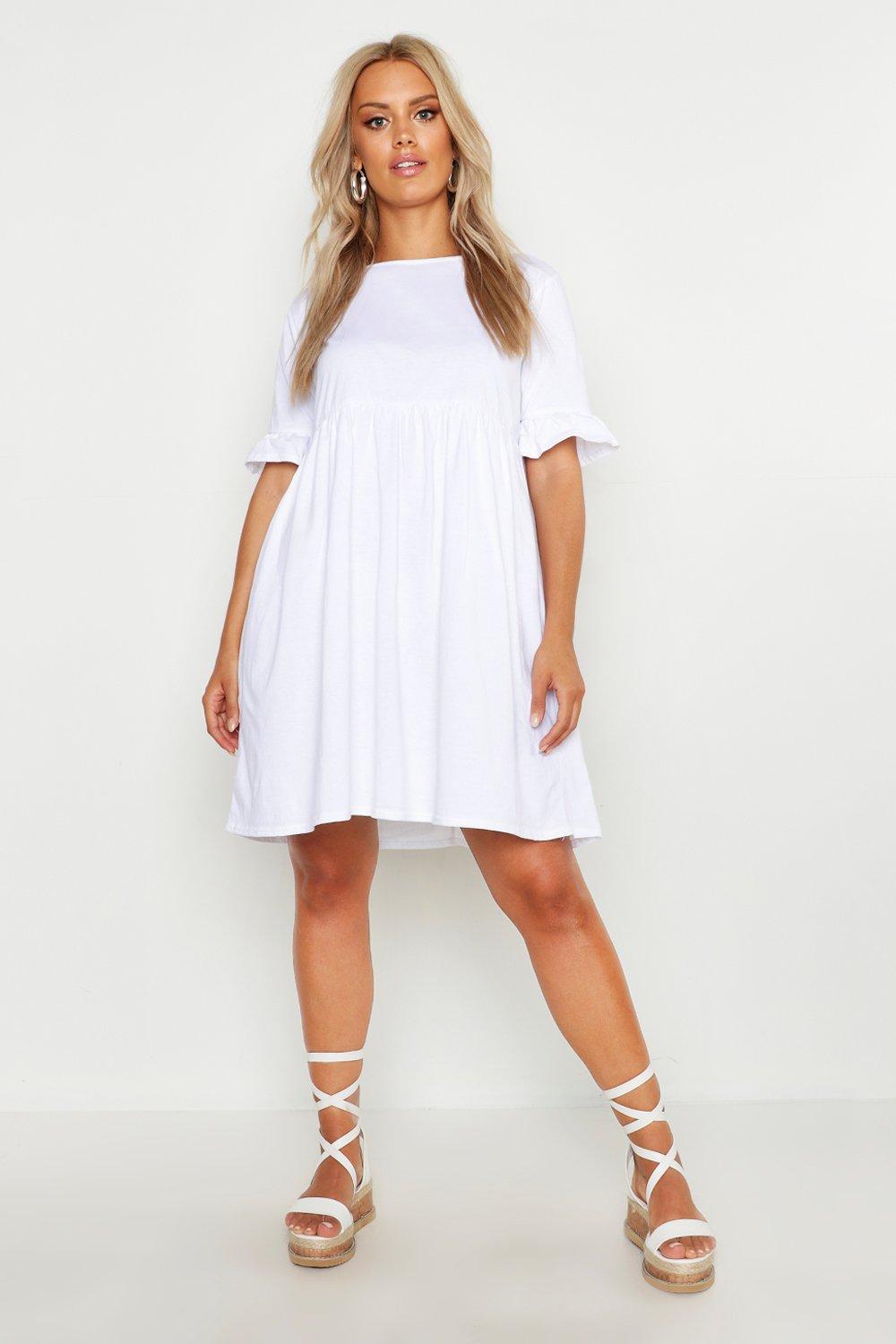 boohoo plus smock dress