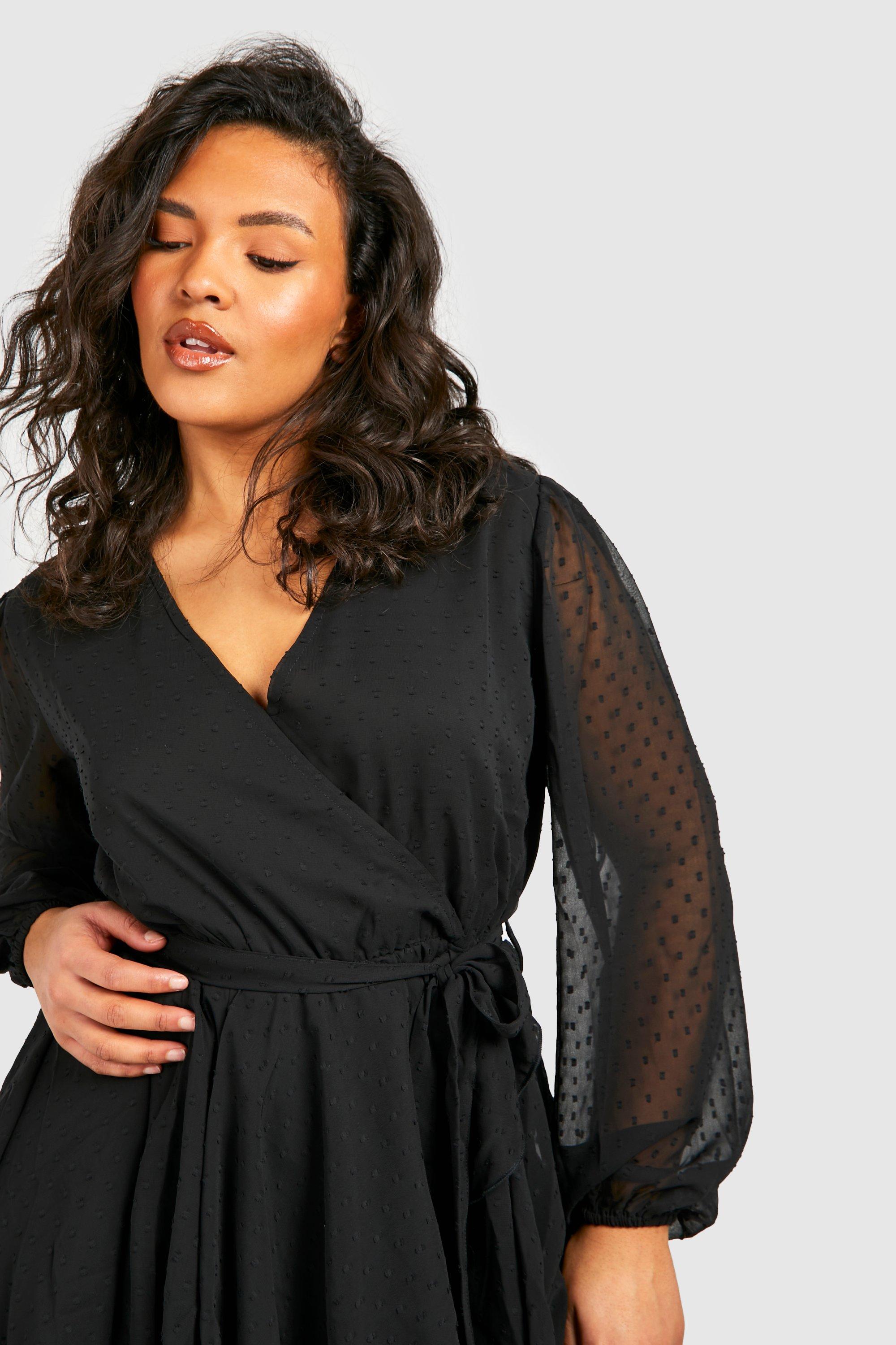 Ruffle hem dress plus size sale