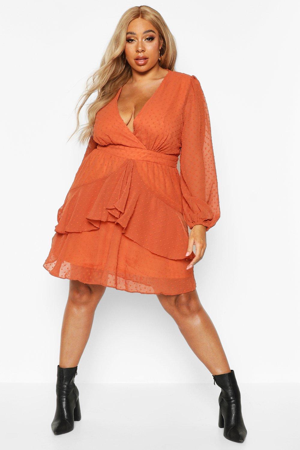 boohoo dobby dress