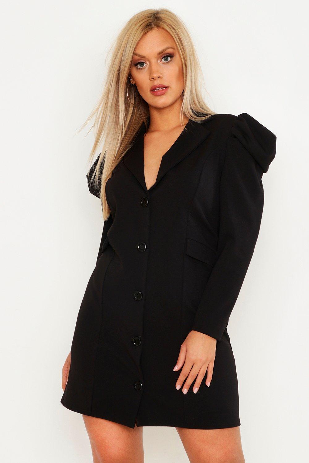 boohoo plus blazer dress