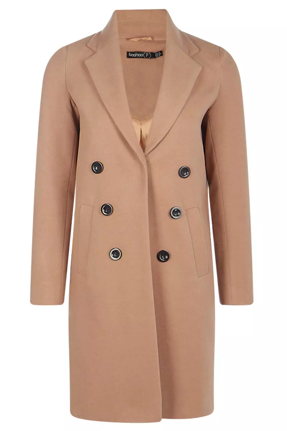 Boohoo petite 2025 camel coat