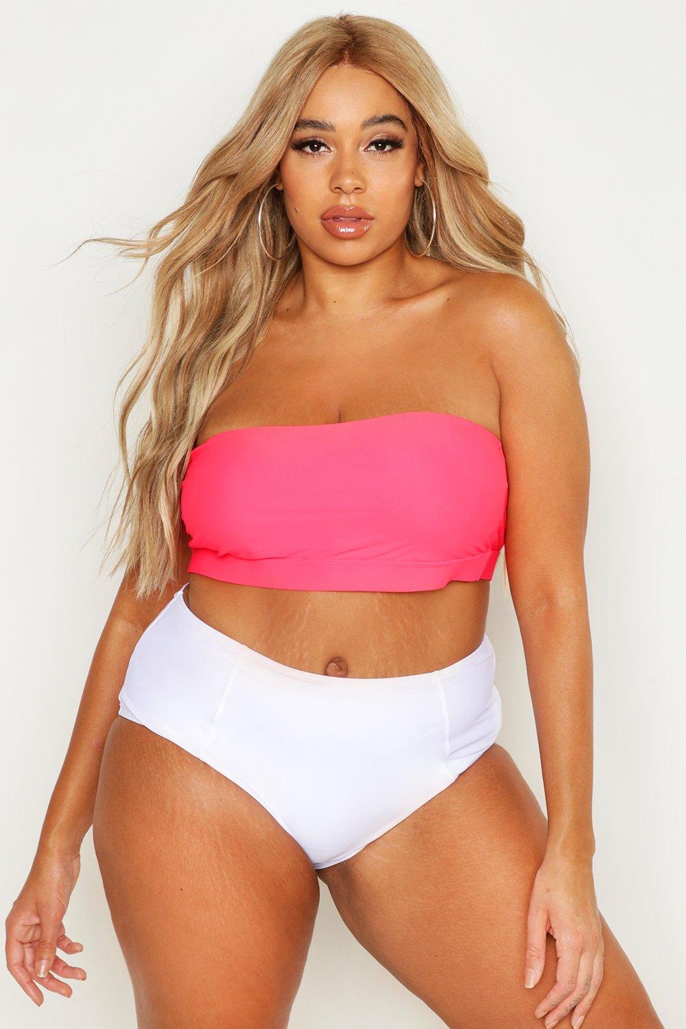 bandeau bikini top plus size