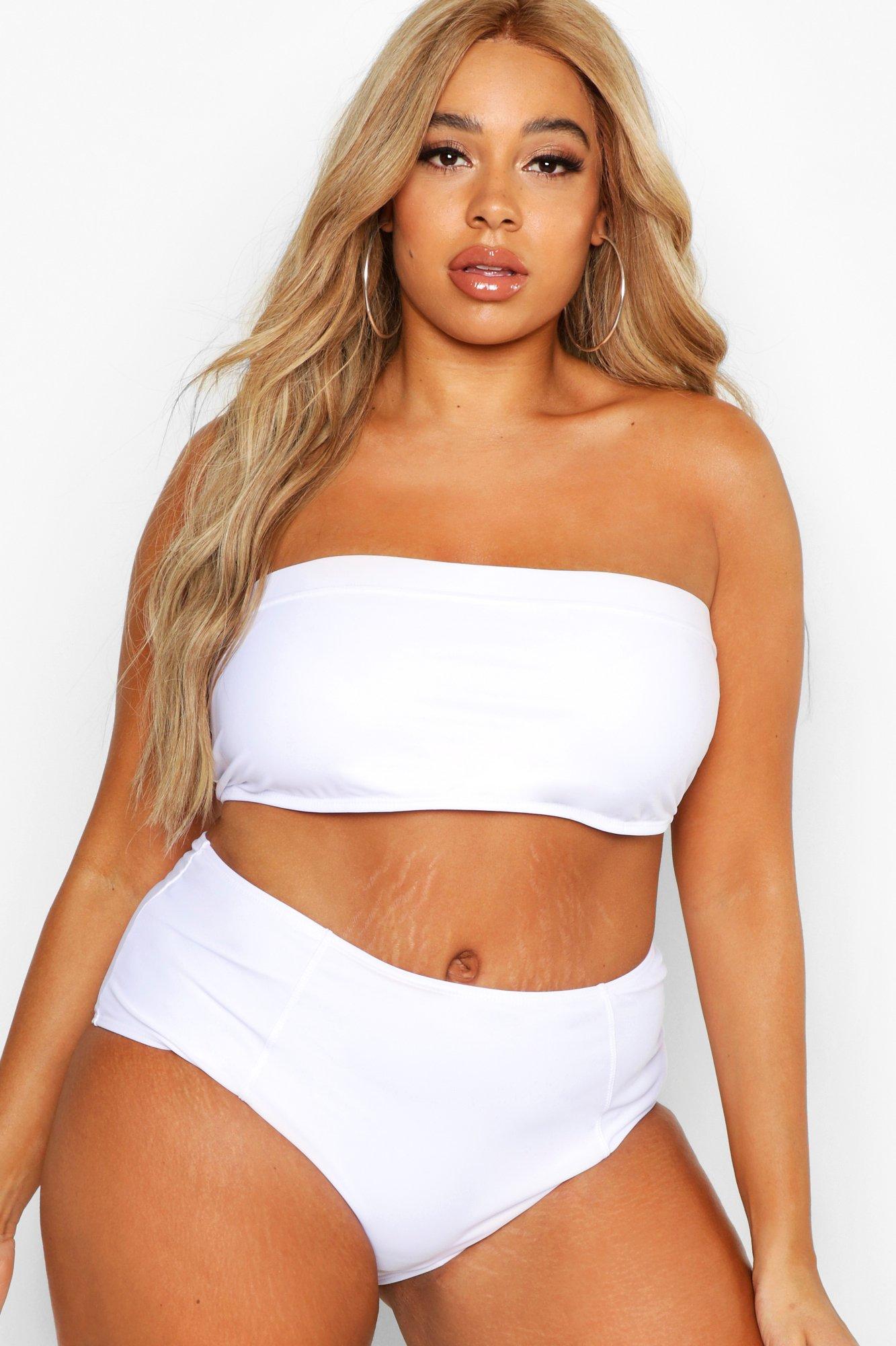 Plus size store strapless bikini