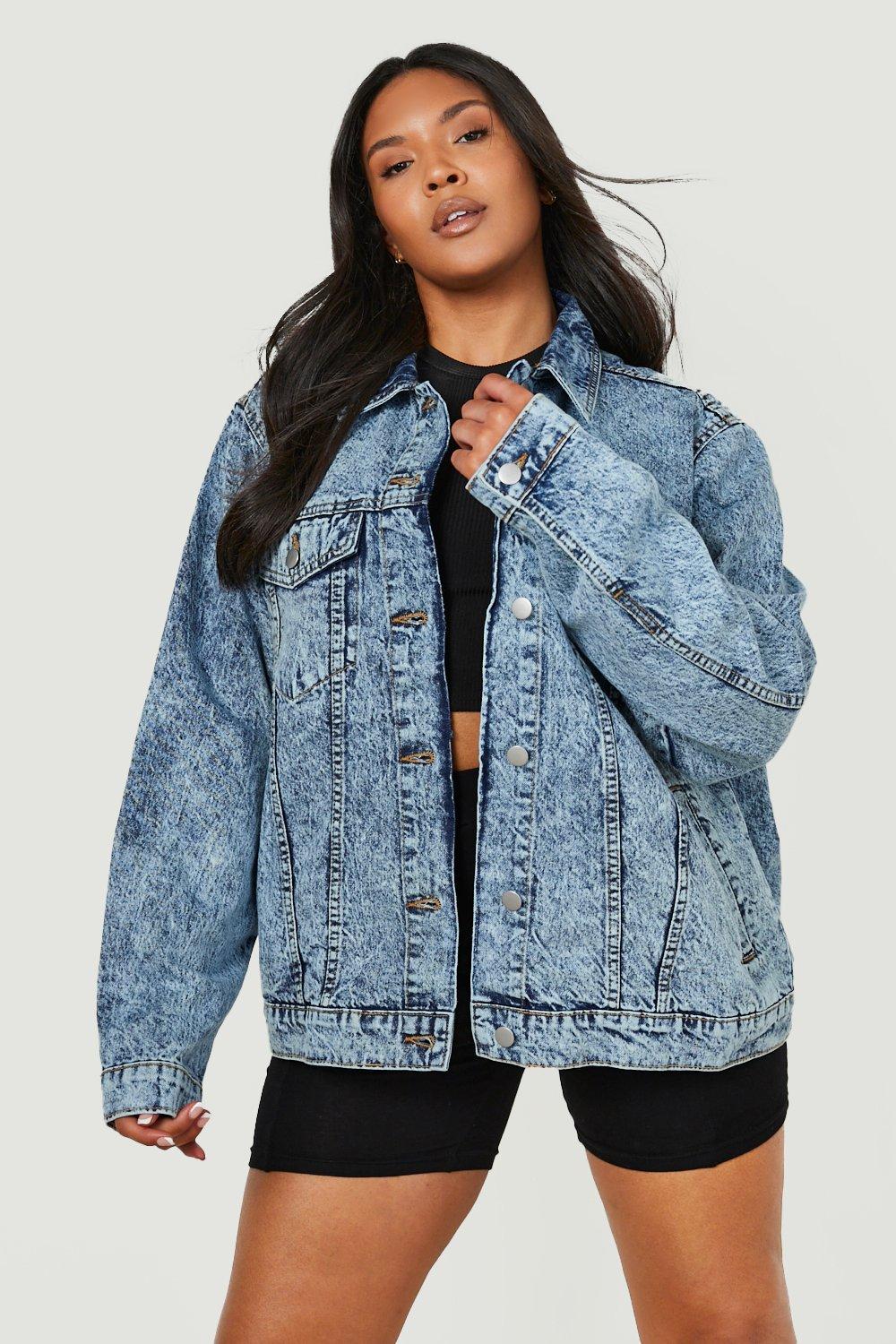 boohoo plus size denim jacket