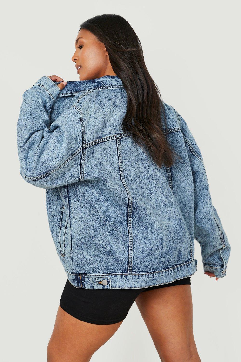 boohoo plus denim jacket