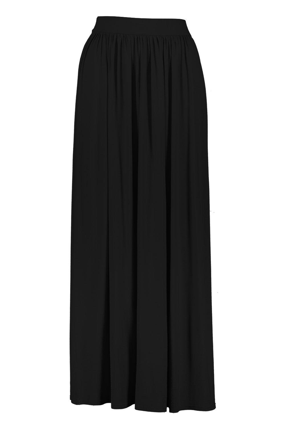 Mujer Ropa de Faldas de Faldas largas Falda Premamá Maxi Básica De Tela Jersey de Boohoo de color Negro 