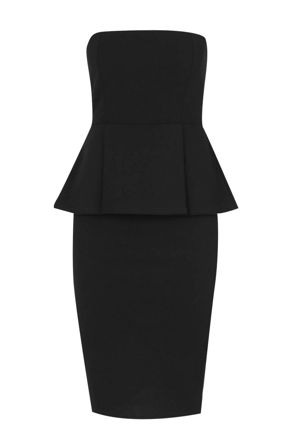 Bandeau clearance peplum dress