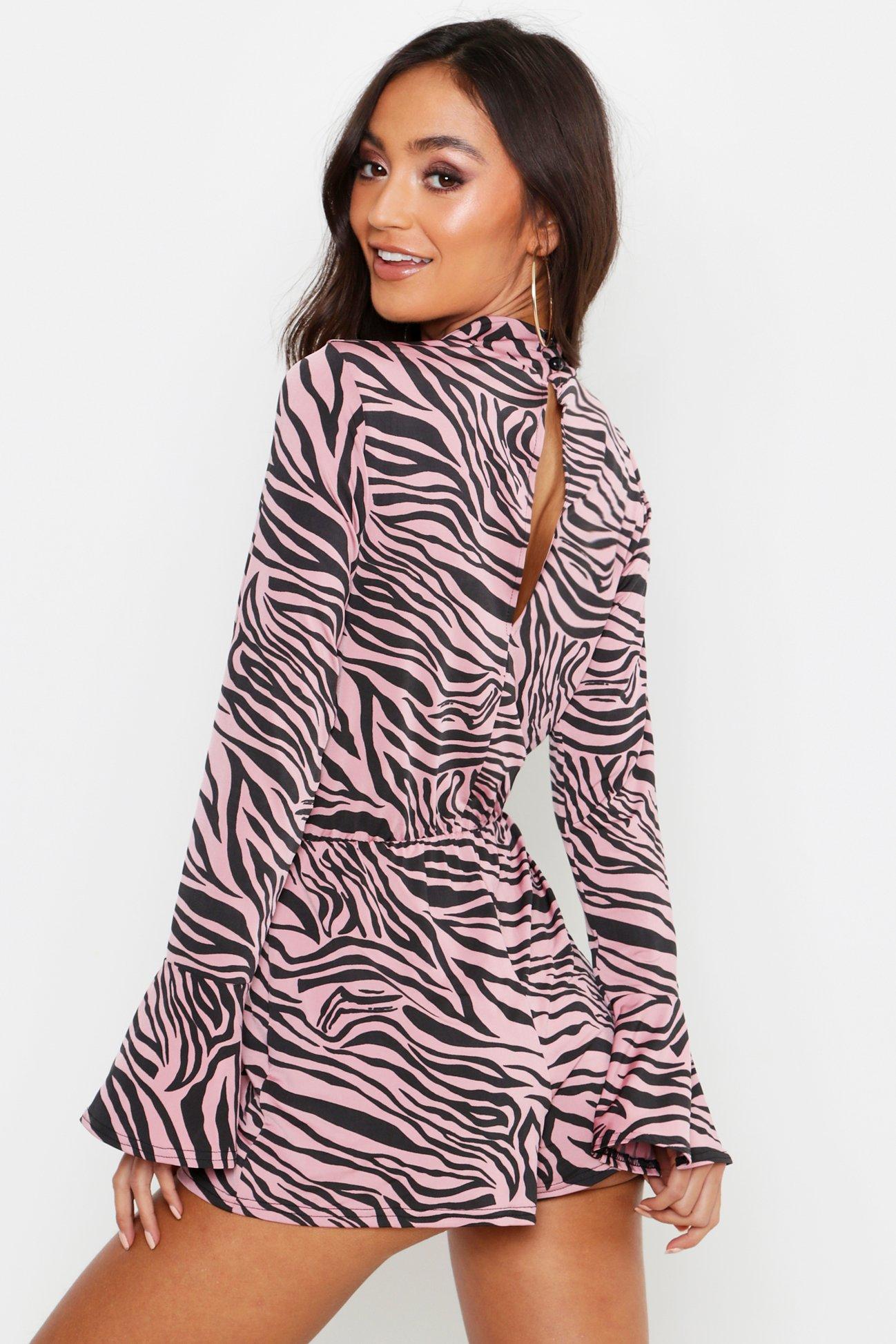 tiger print playsuit
