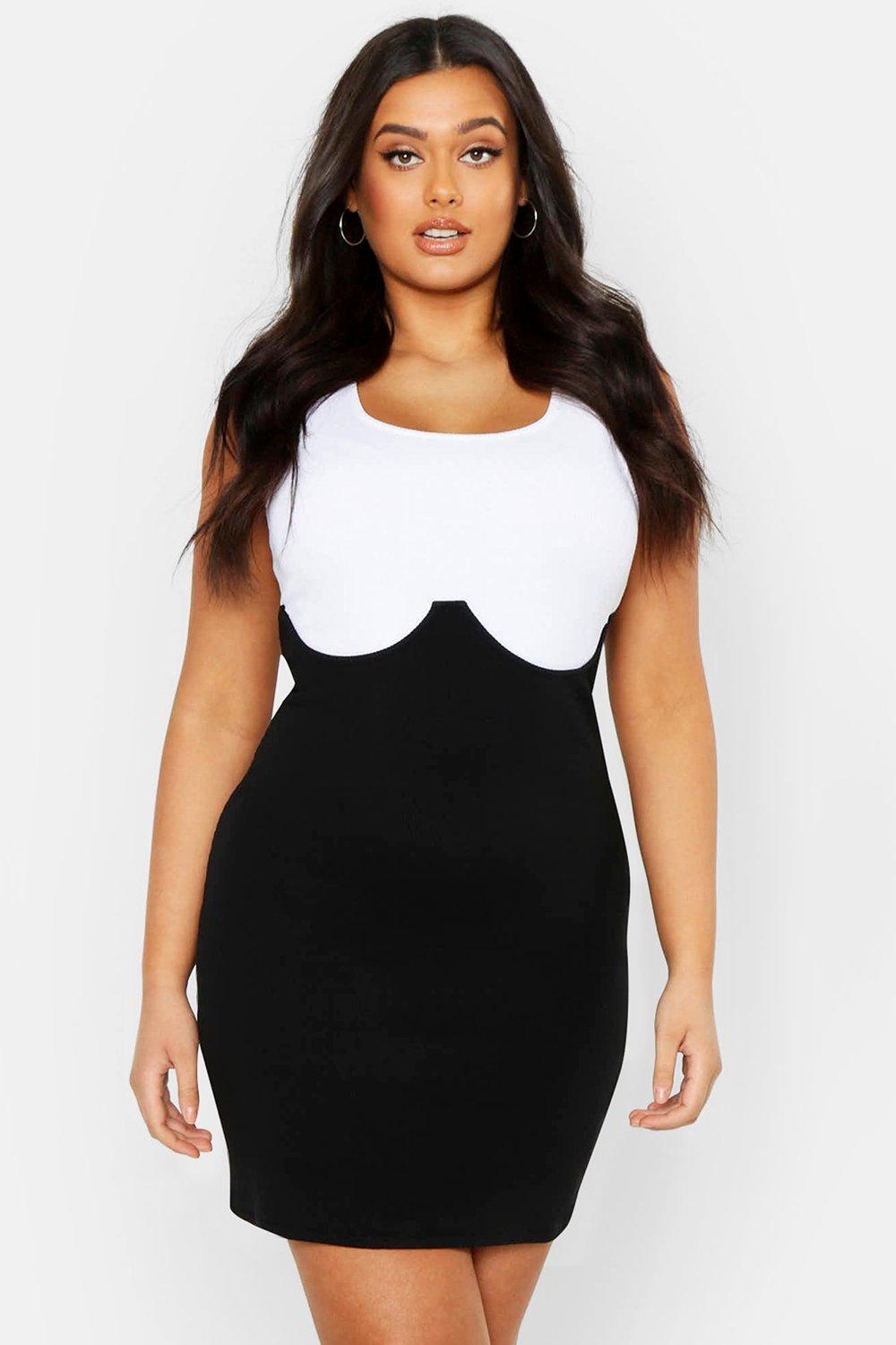 boohoo bustier dress