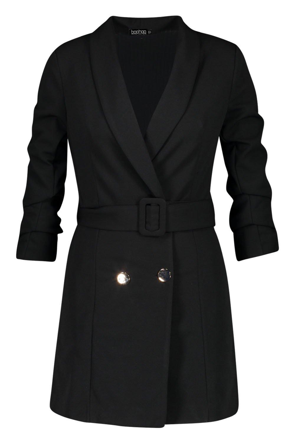 boohoo black blazer dress