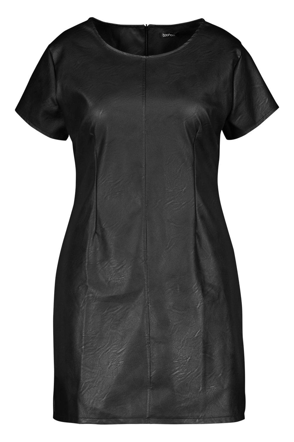 Robe simili discount cuir grande taille