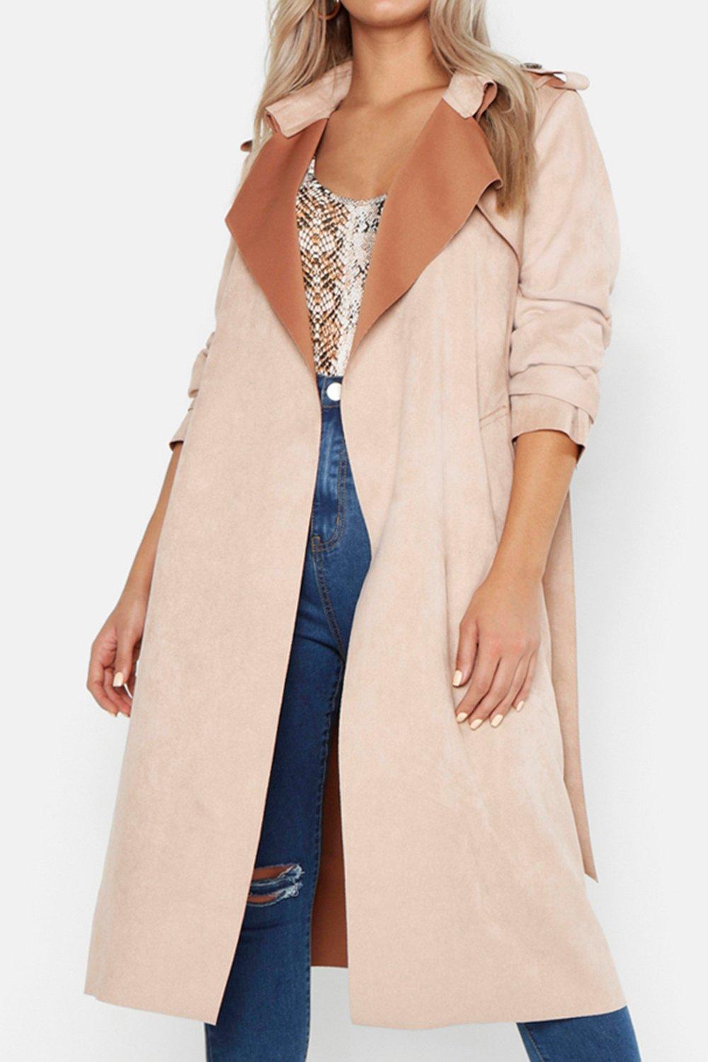 soft suede coat