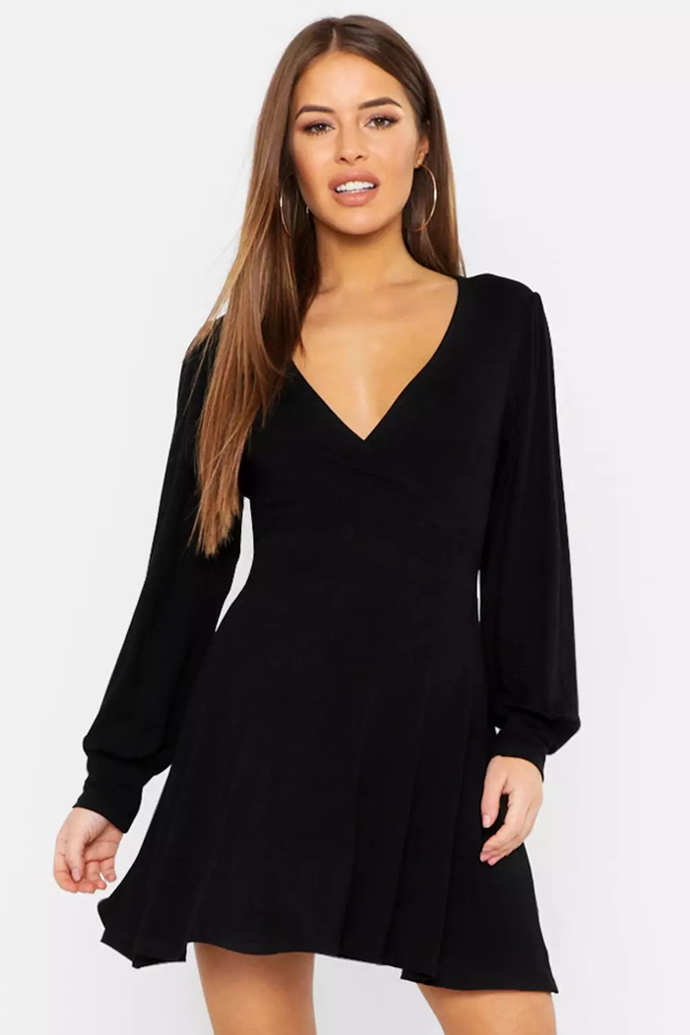 Petite skater outlet dress with sleeves