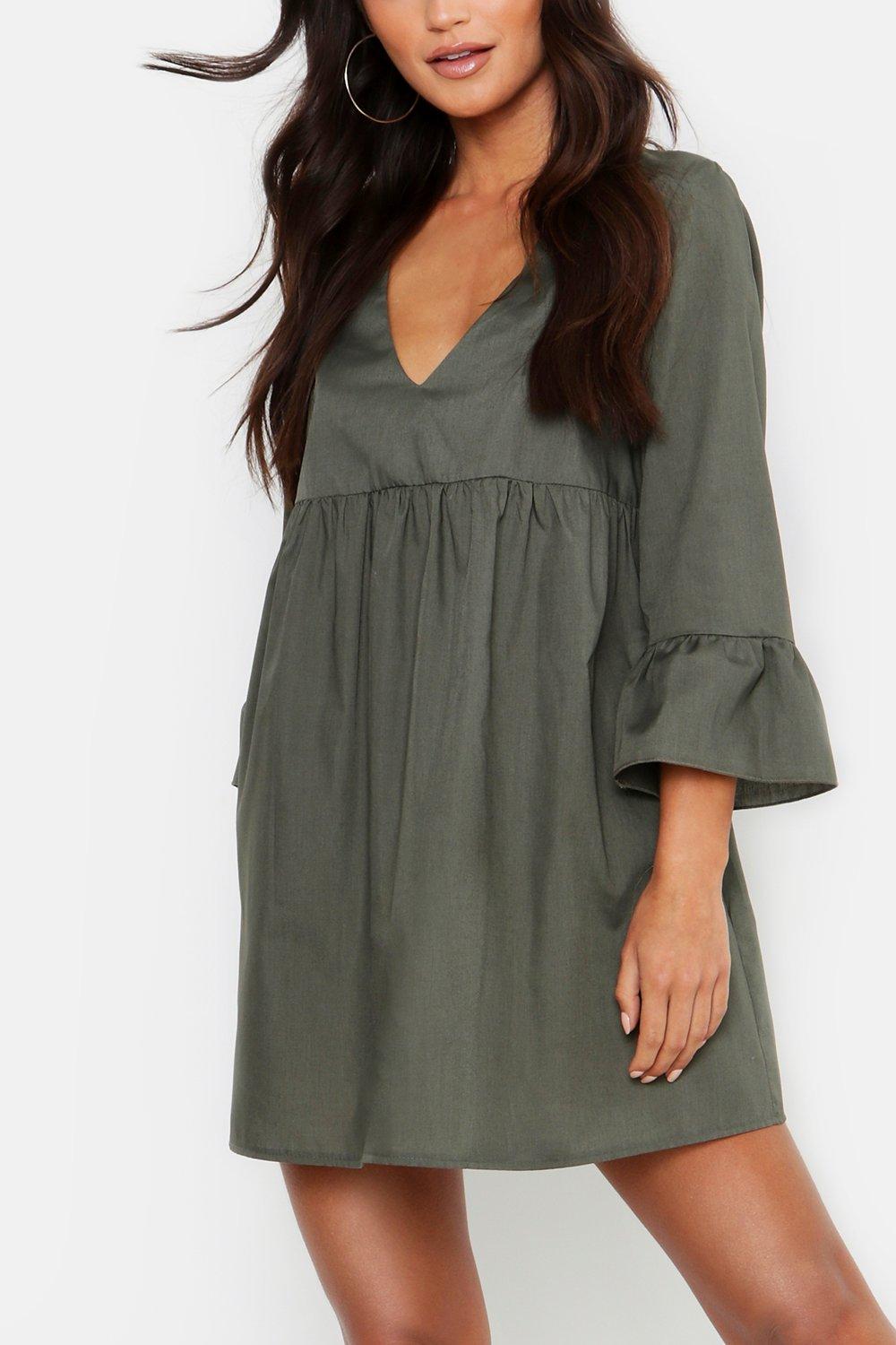 Boohoo petite shop smock dress