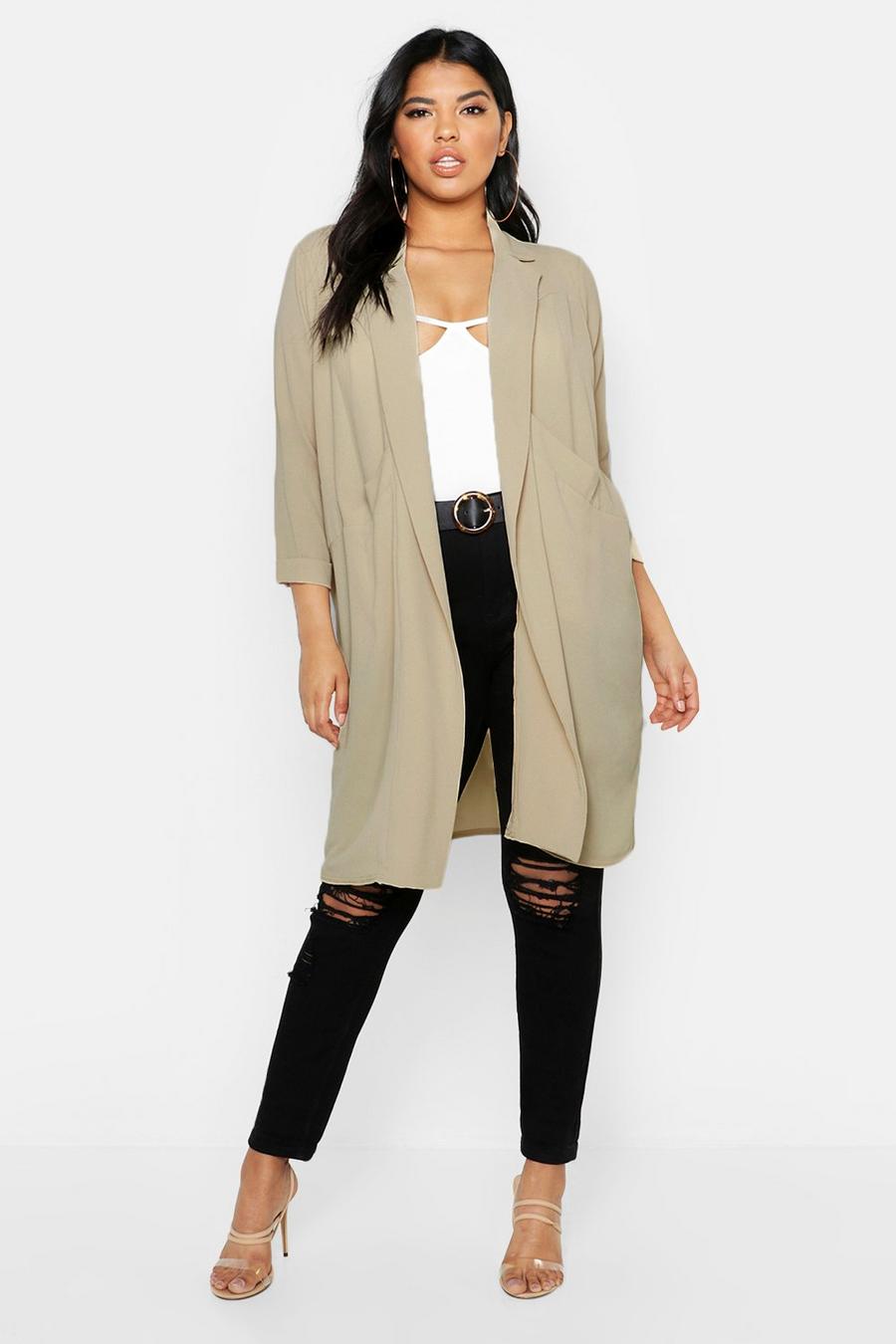 Stone Plus Woven Pocket Duster Coat image number 1