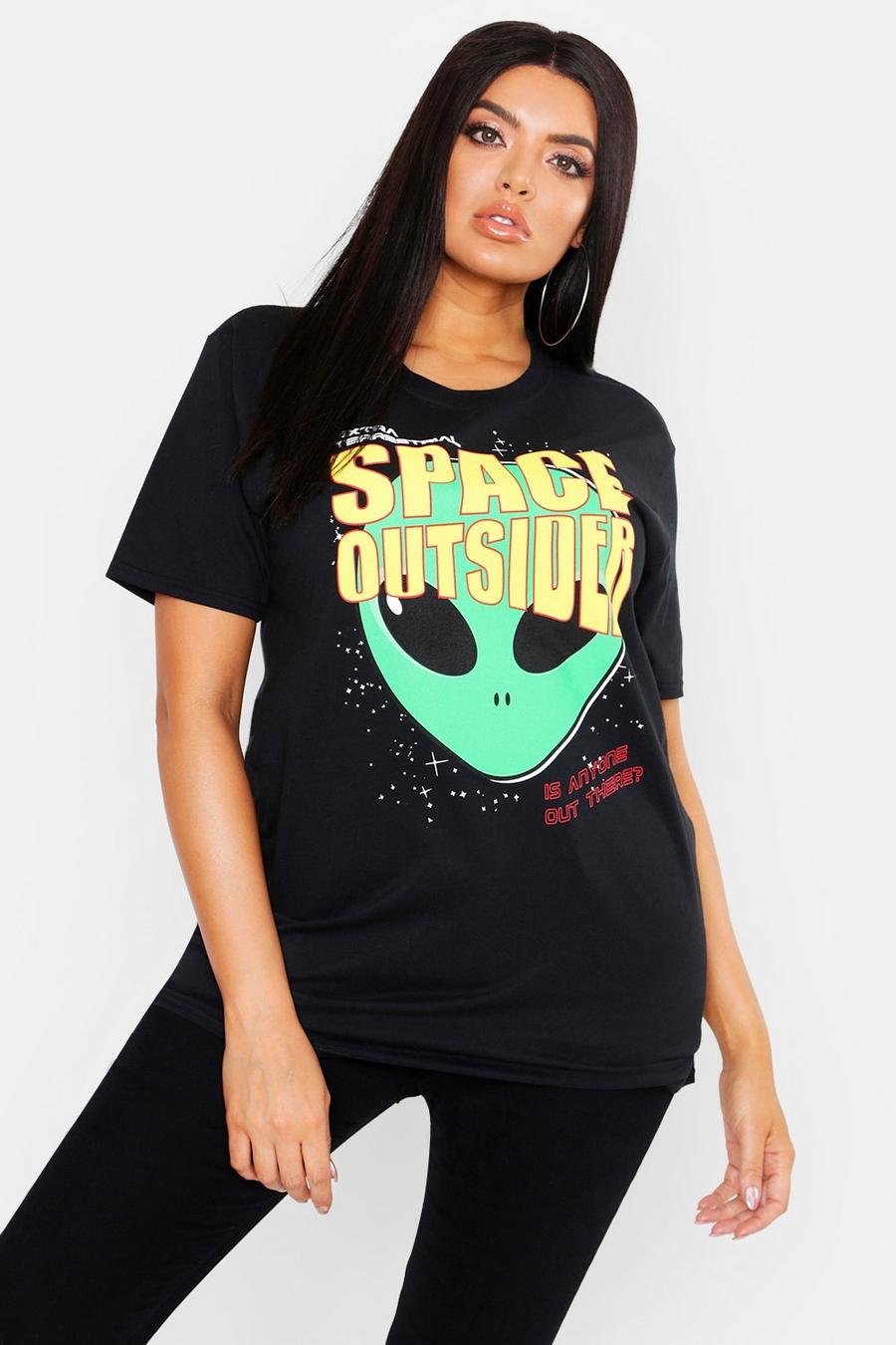 Plus Oversized Space Outsiders T-Shirt image number 1
