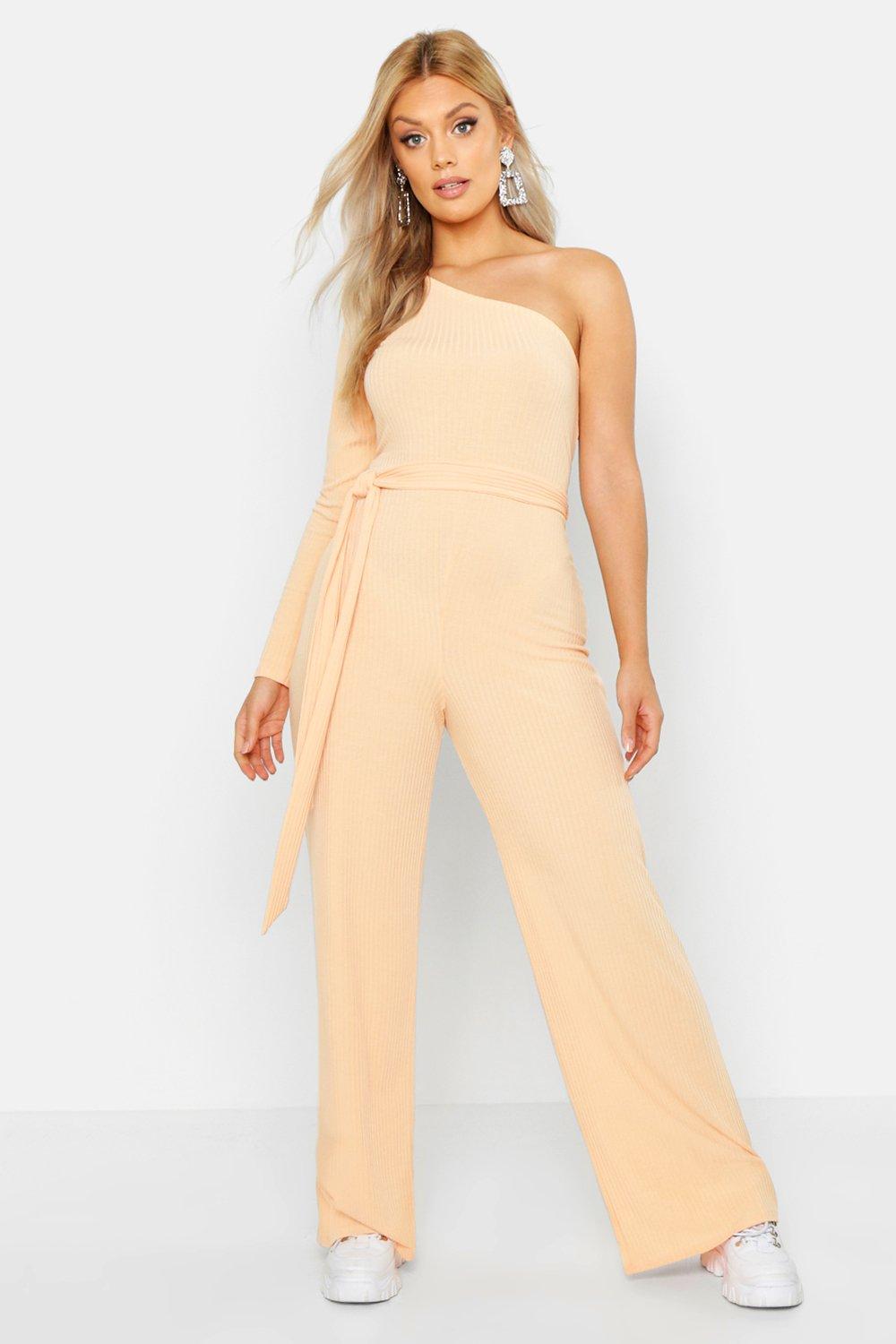 boohoo one shoulder jumpsuit