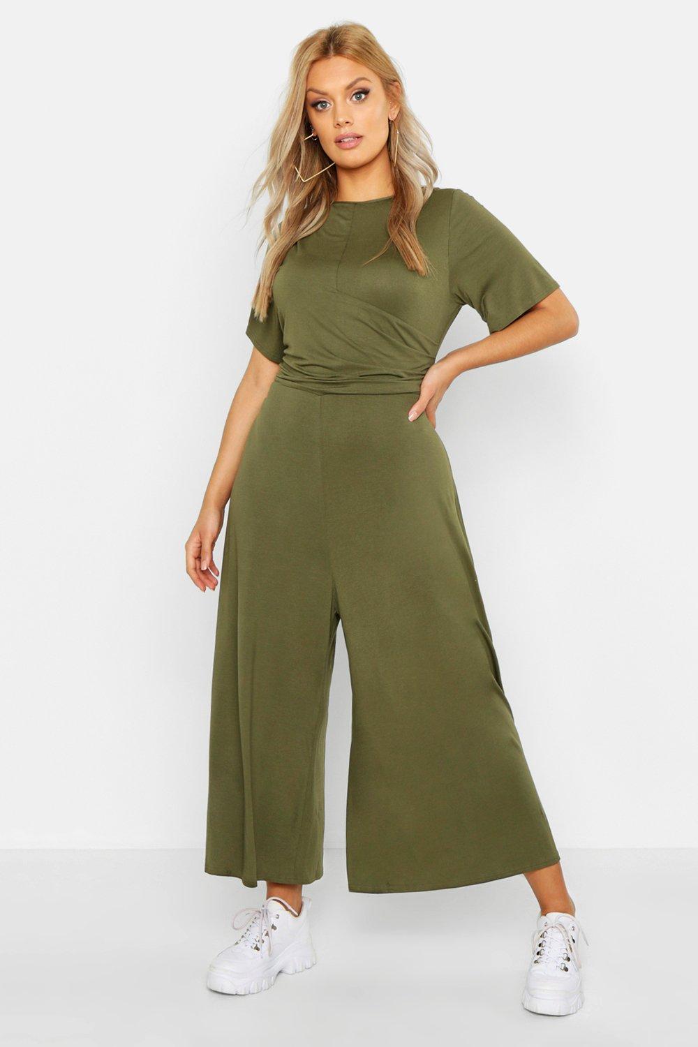 boohoo khaki jumpsuit