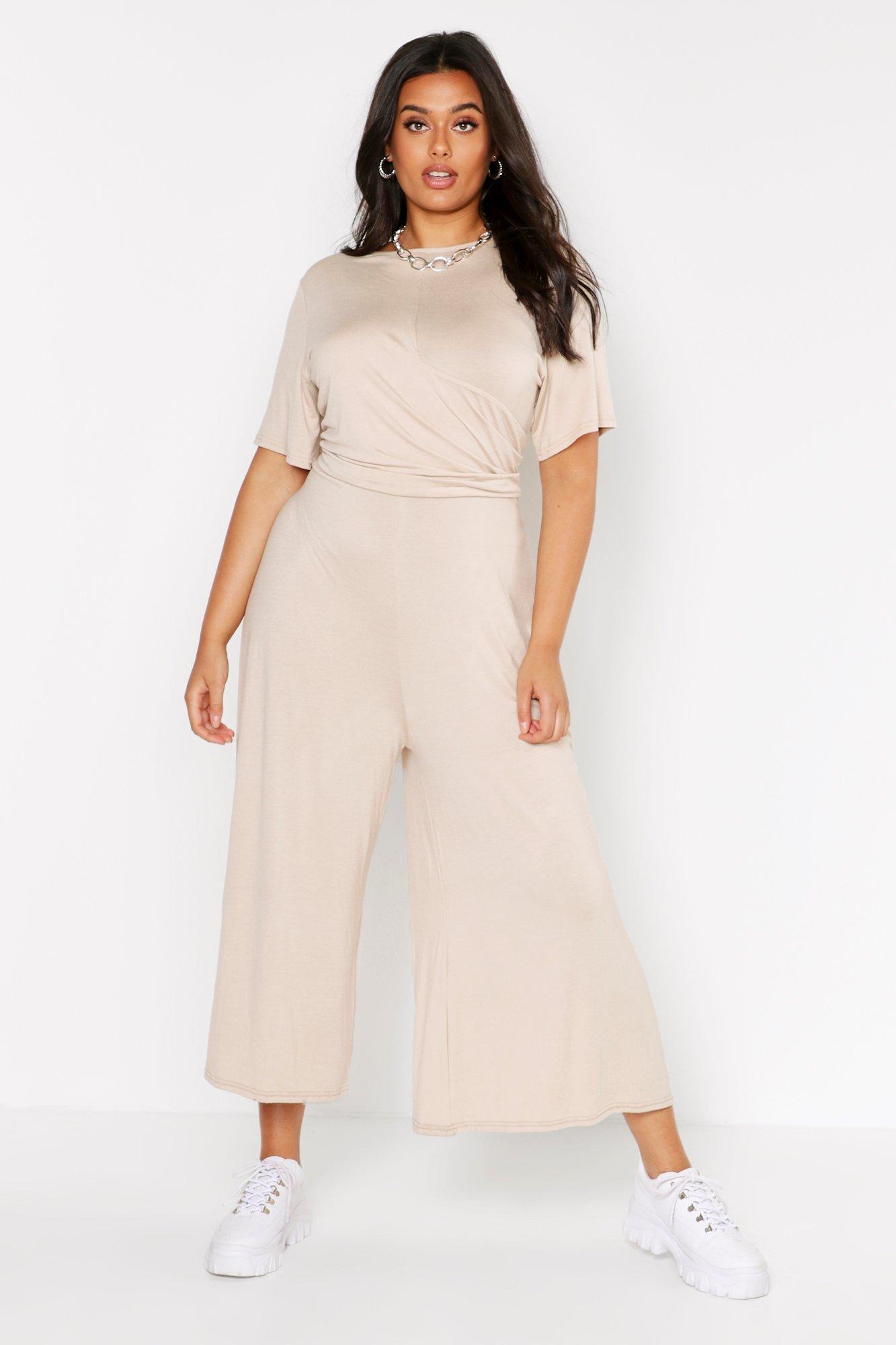 boohoo khaki jumpsuit