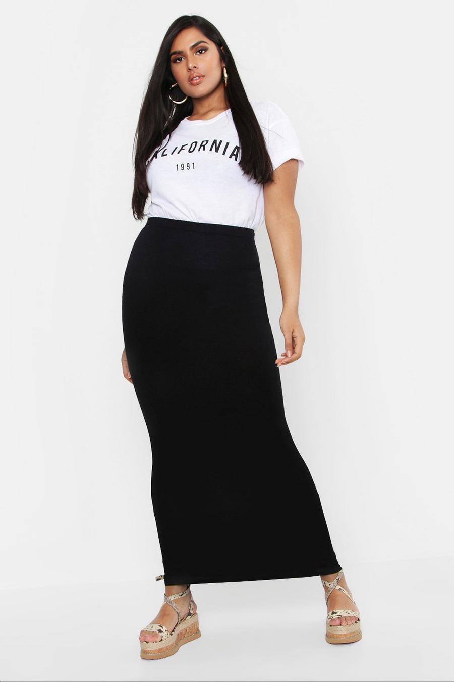 Plus Jersey Maxi Tube Skirt image number 1