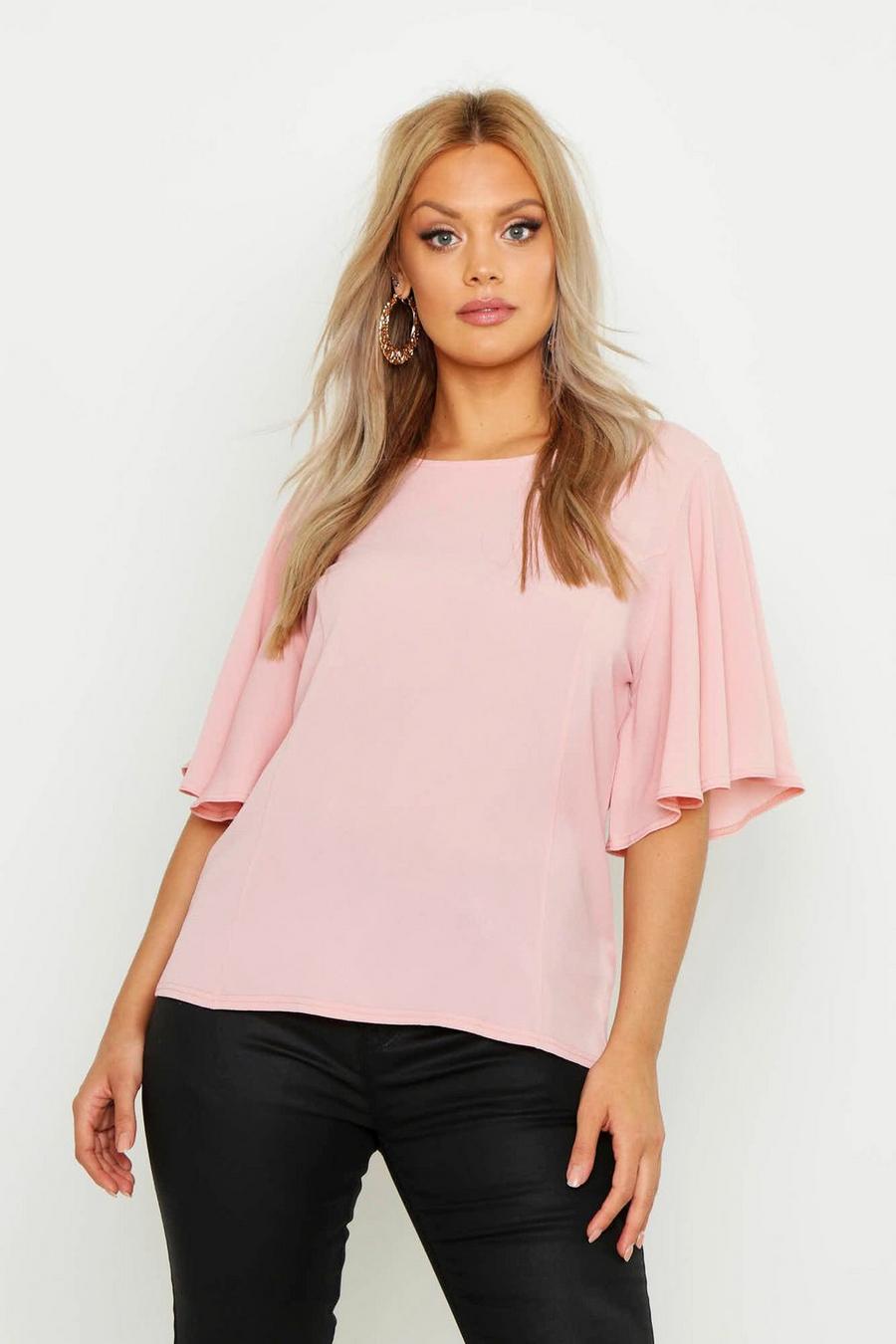 Blush Plus Angel Sleeve Fit And Flare Top image number 1